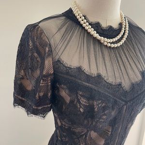Black Lace tea length dress